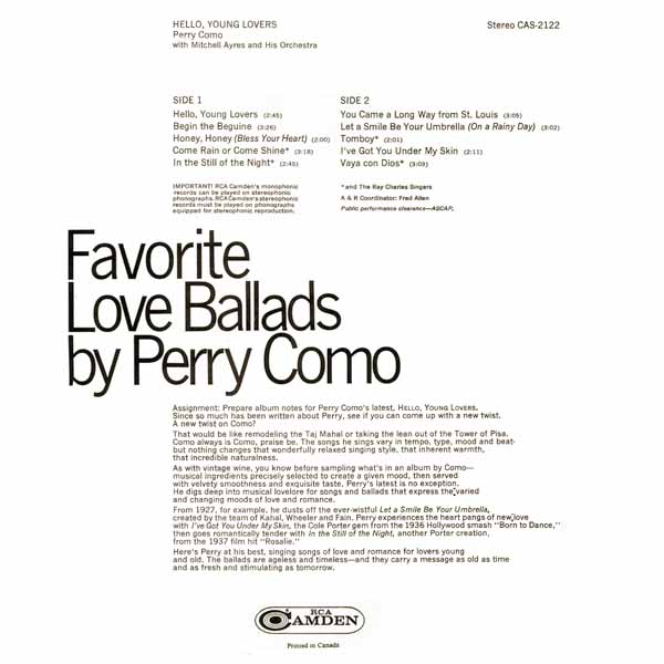 Hello, Young Lovers ~ circa 1967