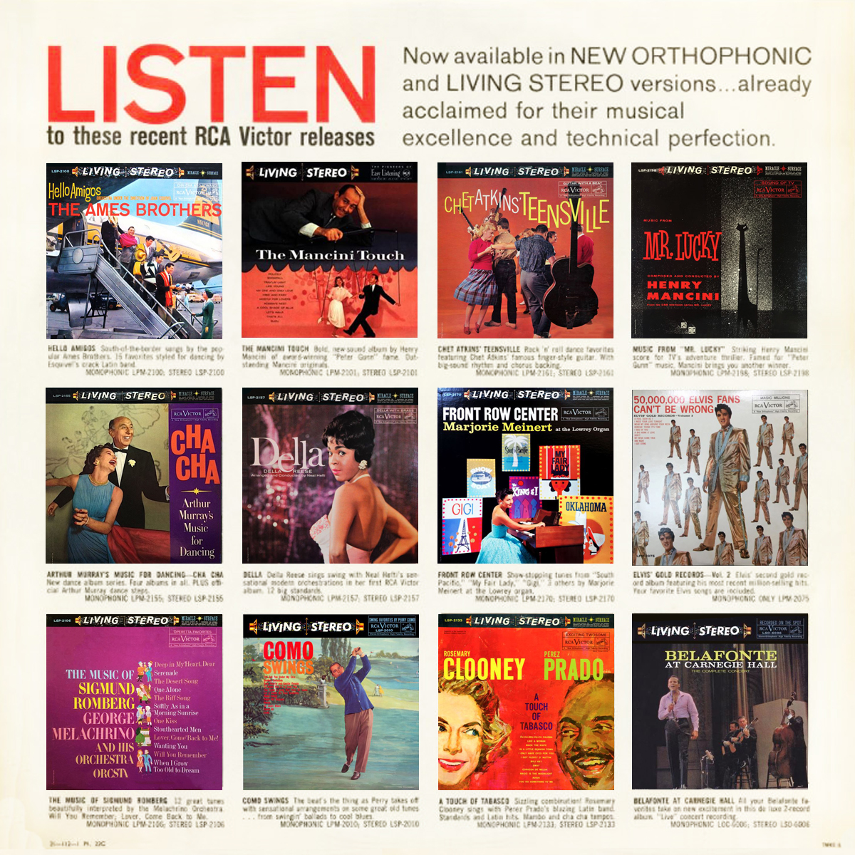 New RCA albums for 1959