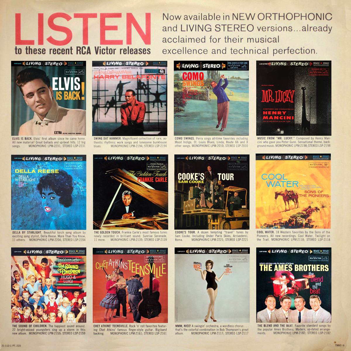 New RCA albums for 1959