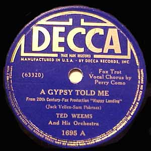 Decca Label - A Gypsy Told Me - 1695 A