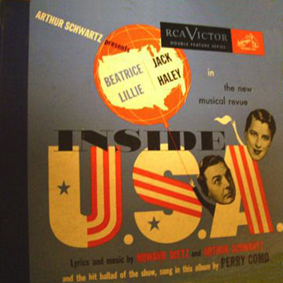 Features songs from the hit Broadway show by Howard Dietz and Arthur Schwartz starring Fred Astaire, Perry Como and more. Inside U.S.A. was recorded before the show was fully cast in order to beat the 1948 ASCAP strike, which explains why non-cast members performed some of these songs.