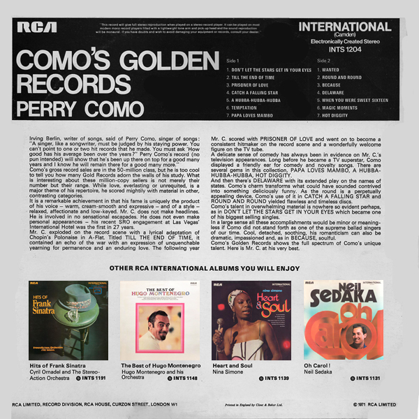 Como's Golden Records