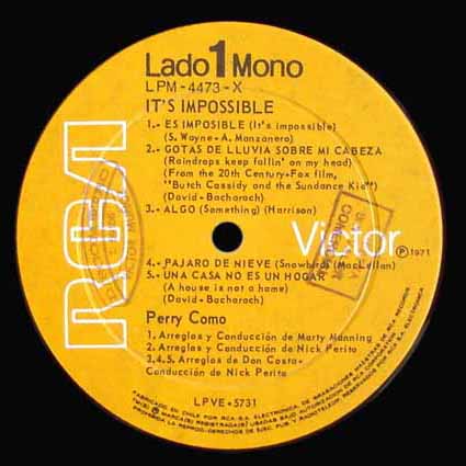 It's Impossible - Spanish Language Label 2